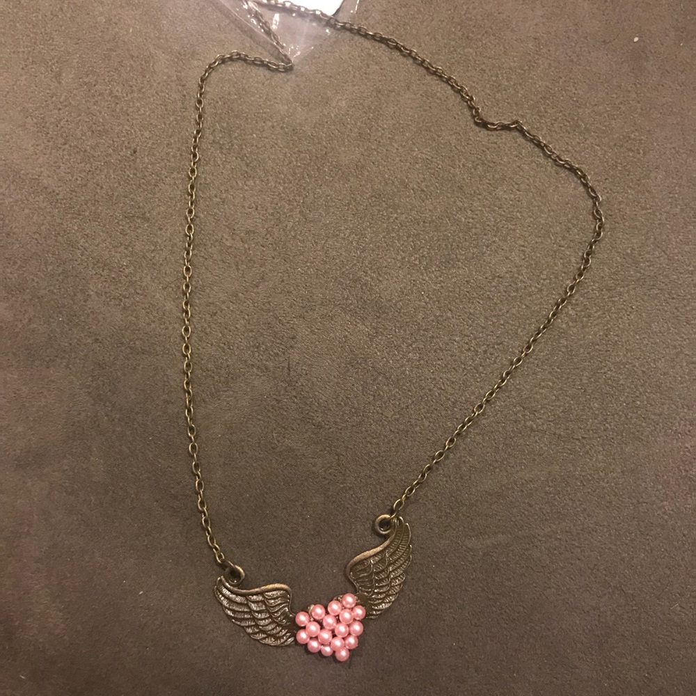 Heart with wings necklace